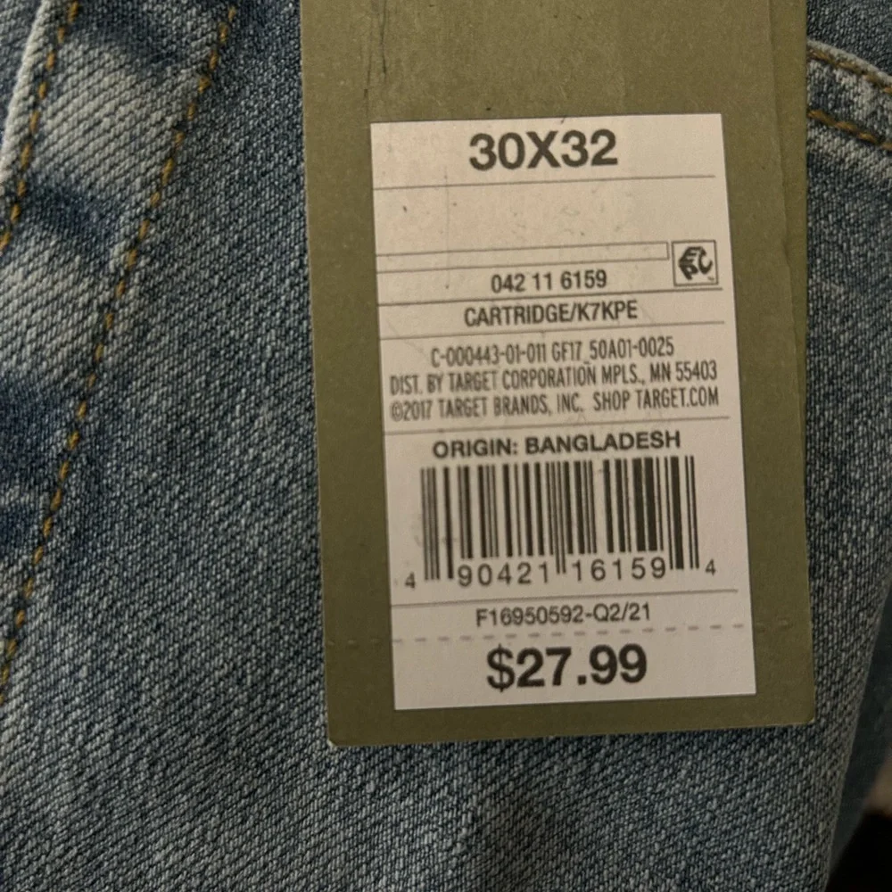 Goodfellow Total Flex Mens Skinny Slim Jeans 30x32 Cartridge Blue Stretch NWT - Picture 3 of 7